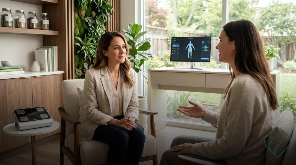 Dra Marcela Rammos Redescubra sua energia, equilíbrio e confiança durante a menopausa Recupere sua energia e autoestima com um tratamento seguro e feito para você!;terapia com injetáveis e vitaminas