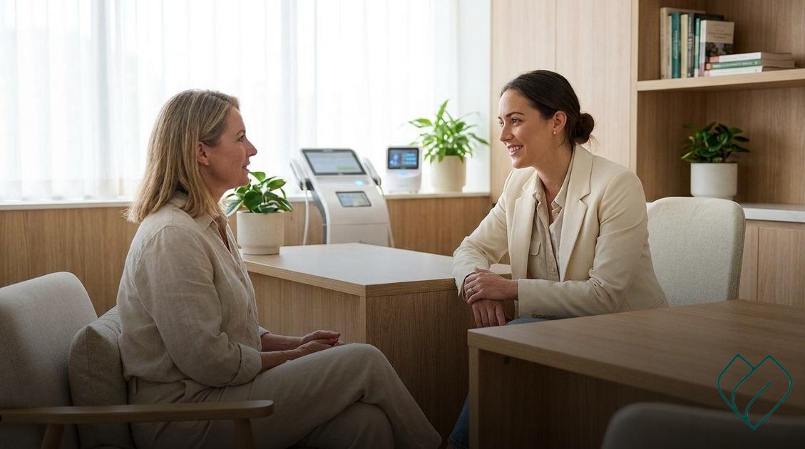 Dra Marcela Rammos Redescubra sua energia, equilíbrio e confiança durante a menopausa Recupere sua energia e autoestima com um tratamento seguro e feito para você!;reposição de nutrientes na menopausa